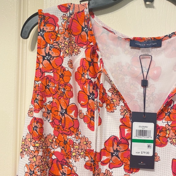 Tommy Hilfiger floral blouse tank L - Picture 4 of 5